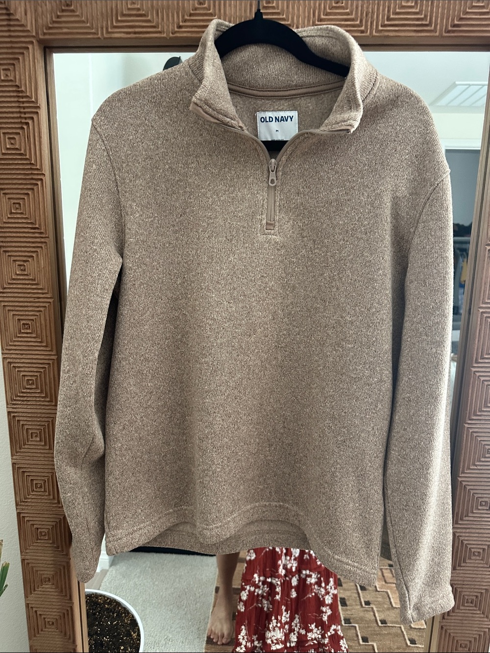 Old Navy Men’s Zip-Up Sweater - Taupe Brown